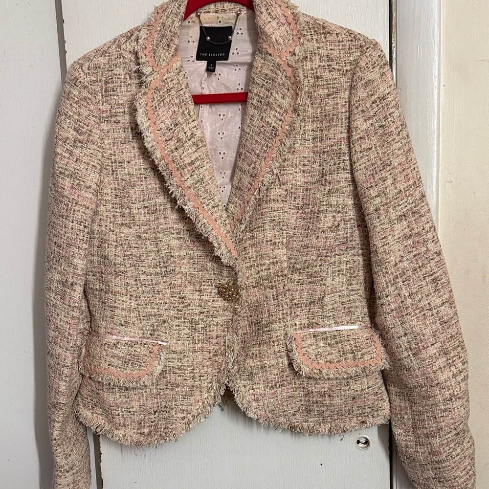 The Limited Boucle CoCo Style Tweed Blazer Size 8